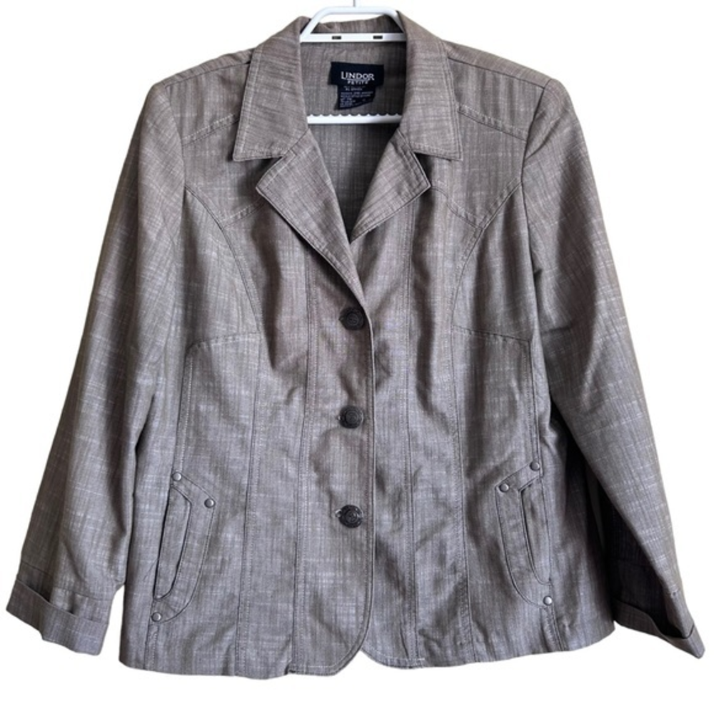Lindor petite women’s button front blazer size‎ 14